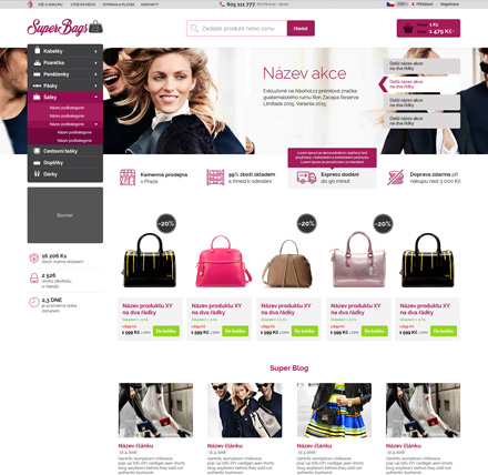 Tvorba eshopu SuperBags