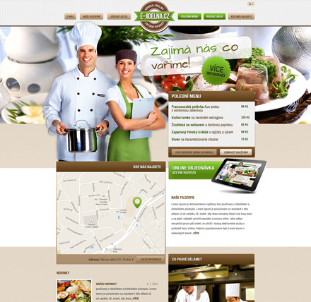 Tvorba web stránky E-jidelny