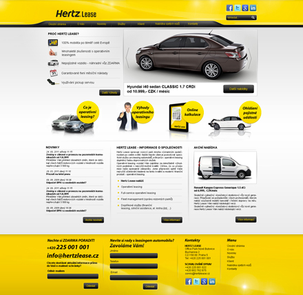 Tvorba webu HERTZ LEASE