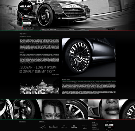 Tvorba webu Milano Design