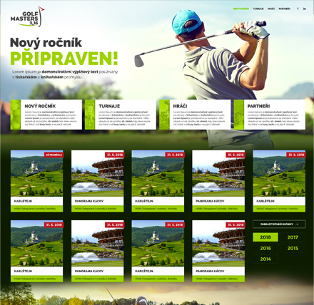 Tvorba webu GolfMasters